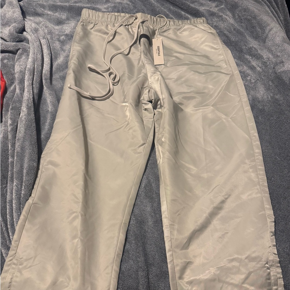 Fear of God Brand new with tags Large Essentials Light Gray Satin-Feel Joggers